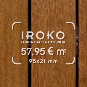 foto de suelo de tarima de iroko con precio de oferta