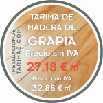 El color de la tarima de grapia