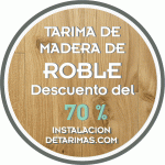 oferta de tarima de roble seleccionado y roble natura rustic, Barnizado con 8 capas Bona.