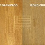 Comparativa del color del roble y el iroko