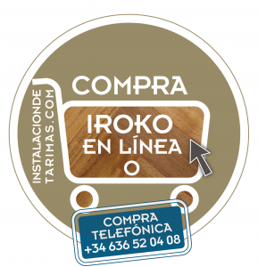 Gráfico publicitario con carrito para iroko