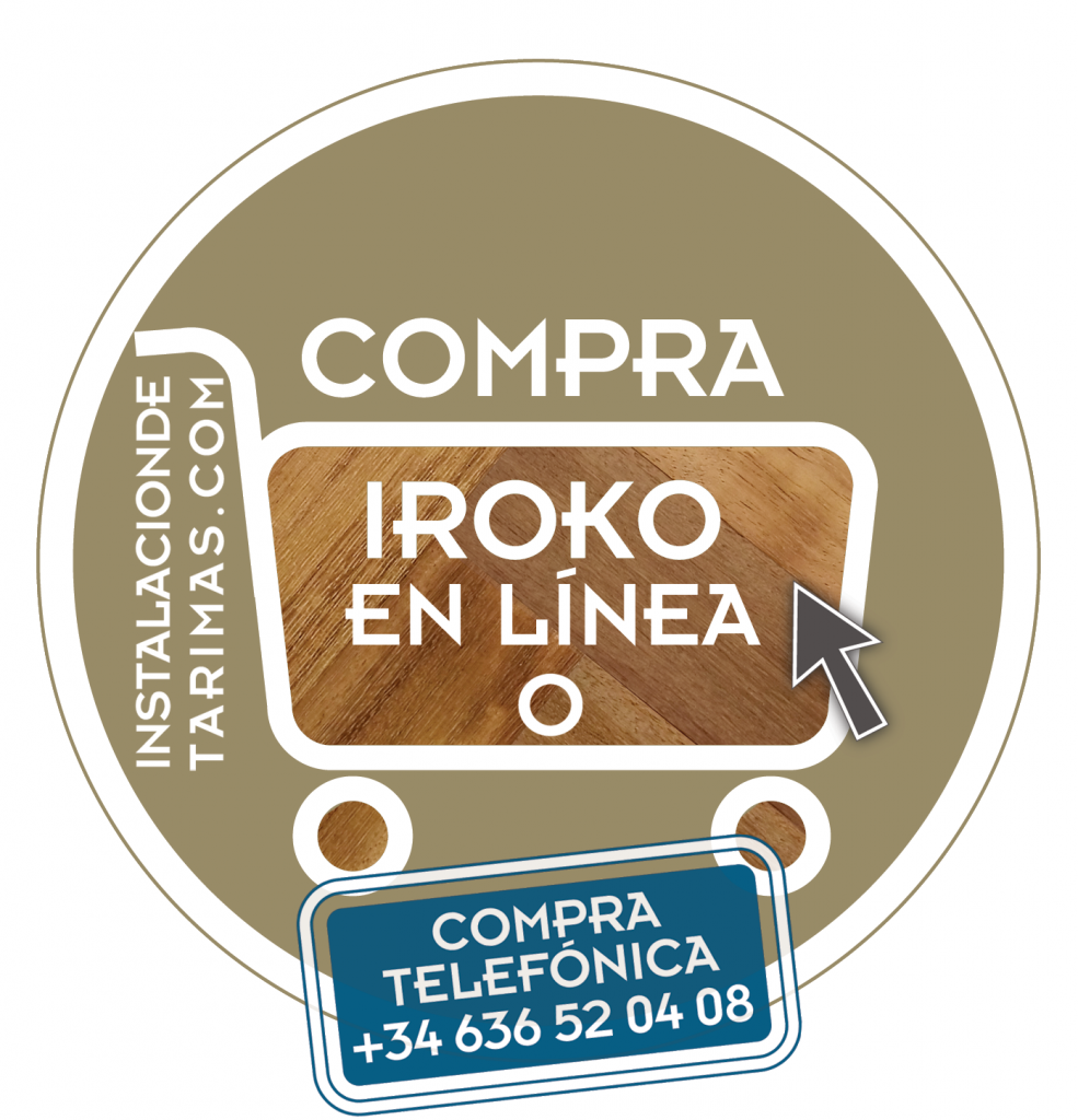 Gráfico publicitario con carrito para iroko