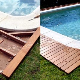 Tarima exterior para piscinas