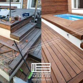 ¿Cómo hemos hecho esta restauración de una tarima exterior?