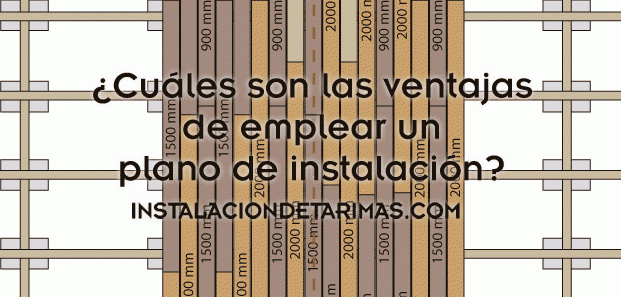 Plano de instalación de tarima exterior desde el centro paso a paso