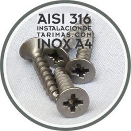 Tornillos para la grapas de acero inoxidable A4 con las medidas de 4,5 x 25 mm