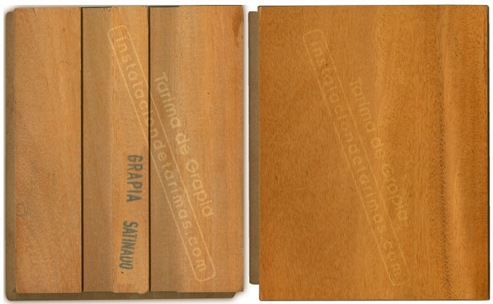 Color de la oferta de tarima de madera maciza de grapia barnizada