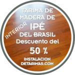 Oferta de tarima de madera maciza de ipé barnizado para encolar sobre la solera