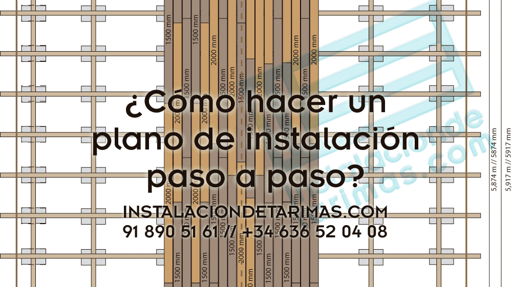 instalar una tarima rápidamente con un plano