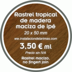 Publicidad de rastrel tropical de ipe con precio
