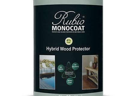 Madera protegida con el aceite de exterior de la marca Rubio Monocoat. Indicado para todo tipo de maderas.