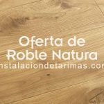 Tarima maciza de roble Natura Rustic sin barnizar con nudo natural