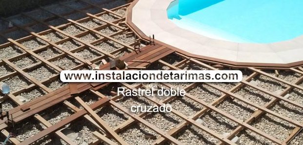 Las medidas correctas de un rastrel tropical para una tarima exterior.