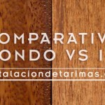 Comparativa entre elondo e ipé; tarima de África versus tarima de Brasil