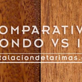 Comparativa entre elondo e ipé; tarima de África versus tarima de Brasil