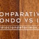 Comparativa entre elondo e ipé; tarima de África versus tarima de Brasil