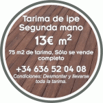 Tarima de ipé de segunda mano en buen estado por 13 € el m2