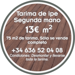 Tarima de ipé de segunda mano en buen estado por 13 € el m2