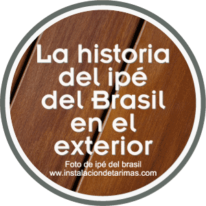 foto de suelo de ipé del Brasil con el texto historia del ipé del Brasil exterior