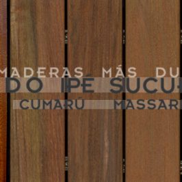 Las tarimas más duras con maderas duraderas en el exterior