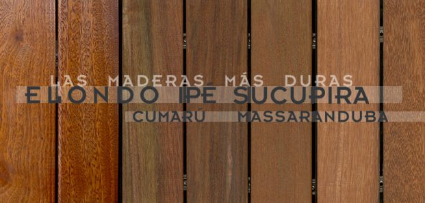 Las tarimas más duras con maderas duraderas en el exterior