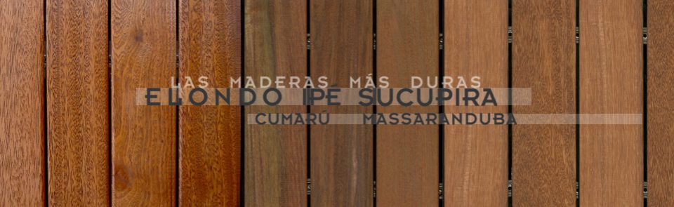 Las tarimas más duras con maderas duraderas en el exterior