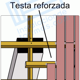 Refuerzo de testas en la tarima exterior