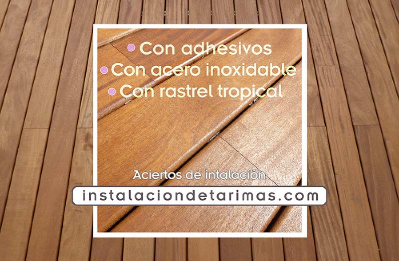 empleo de los adhesivos en la tarima de exterior