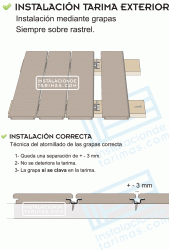 dibujo gráfico de perfil de fabricación de tarima correcto para grapas para tarima