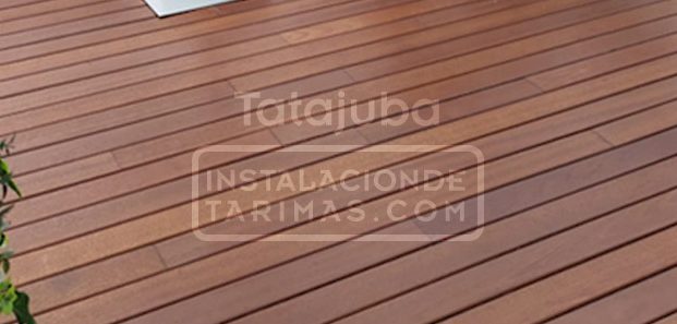 Tarima de tatajuba para tu tarima maciza exterior más resistente