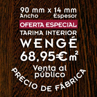 foto de tarima de wengé con precio